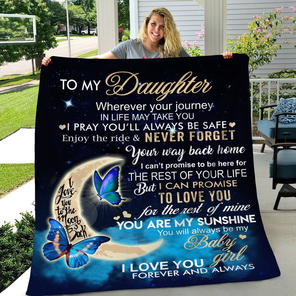 Daughter Blanket Always Be My Baby Girl Sherpa 50 x 60