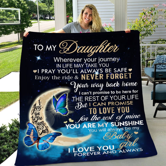 Daughter Blanket Always Be My Baby Girl Sherpa 50 x 60